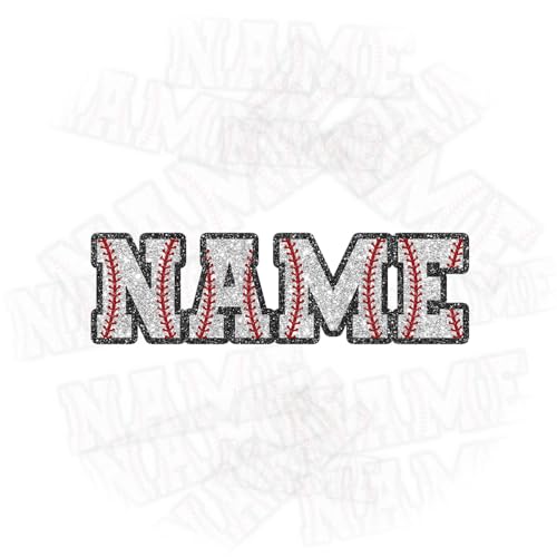Custom Baseball Sticker Personalized Player Name Number Baseball Softball Bat Knob Waterproof Die-Cut Vinyl Sticker for Bat Knob Laptop Water Bottle Phone Cars Helmet Hardhat Player Sport Gift S6