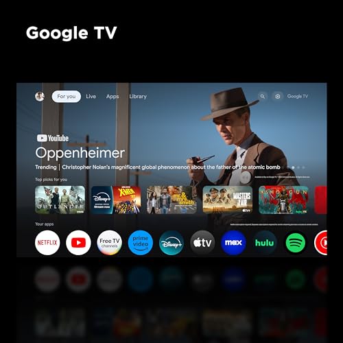 TCL 115-Inch QM7K QLED 4K Smart QD-Mini LED TV with Google TV (115QM7K, 2025 Model) Dolby Vision IQ, Dolby Atmos, HDR, Game Accelerator up to 288Hz, Voice Remote, Compatible with Alexa