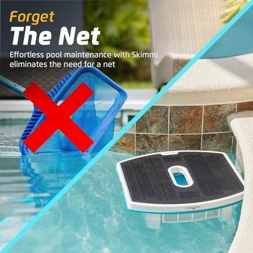 Dolphin Skimmi Automated Pool Skimmer WiFi, Cleans Water Surface with Smart Sensors Solar Charge
