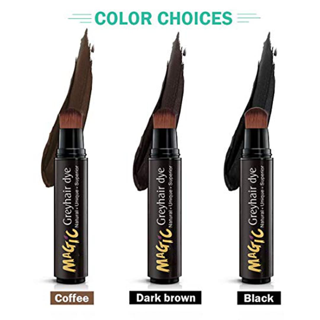 gowwim Color Touch Up Stick Semi-permanent Hair Coloring, Dye Pen for Gray Hair Roots (Coffee)