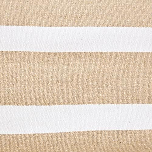 Amazon Basics Double Hammock with 9-Foot Space Saving Steel Stand and Carrying Case, 450 lb Capacity, Beige Stripe with Lace, 110 x 47 x 43 inches