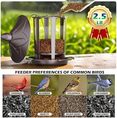 Birdream 2 Pack Bird Feeders for Outdoor Hanging, Classic Castle Design Fun Assembly Bird Feeder, Attracting Wild Birds Cardinals Goldfinches Chickadees Finches Sparrows - Brown