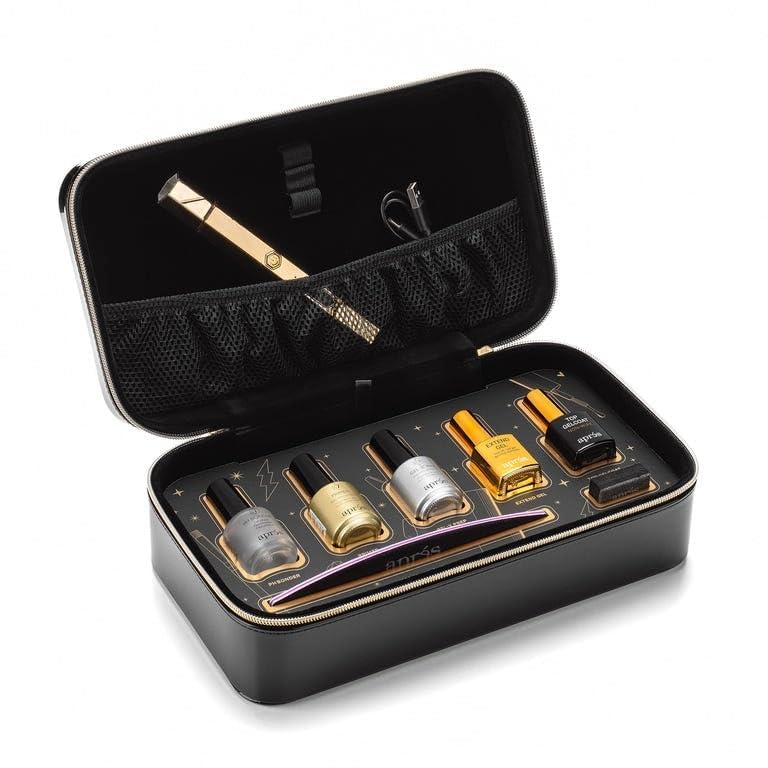 Apres Gel-X Nail Professional Starter Kit, 14 Sizes 00-9 w/ Half Sizes Included, Soft Gel Nail Tips Extension Kit, 2025 Edition (Sculpted Coffin Long)