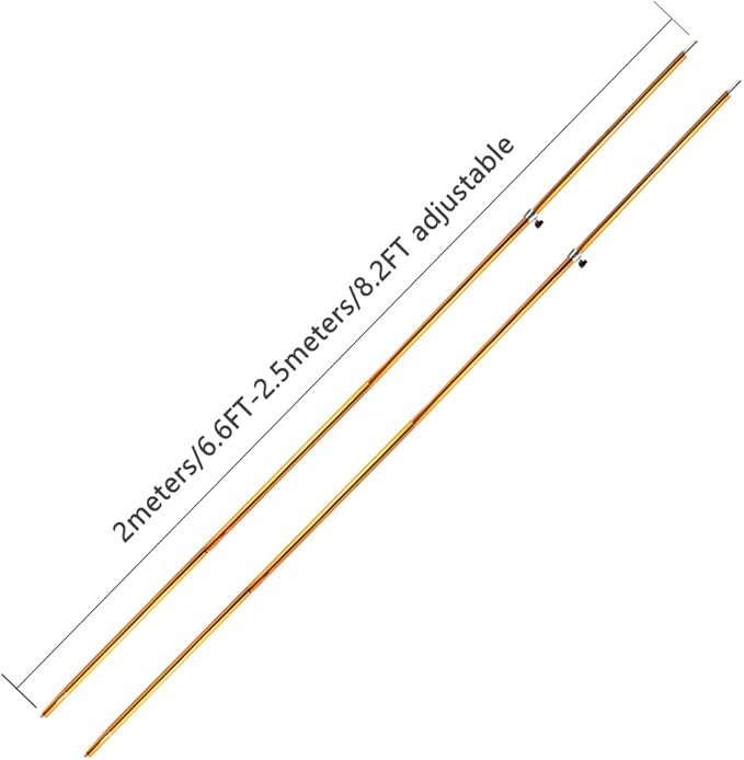 Odoland Adjustable Tarp Poles, Telescoping Aluminum Tarp and Tent Poles Set of 2, Collapsible Lightweight Poles for Camping, Backpacking, Hammocks, Sun Shade Shelters, and Awnings