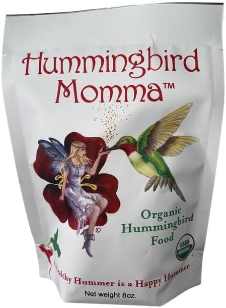Premium USDA-Certified Organic Hummingbird Food, 8-8oz Packets of Natural Nectar, Outdoor Feeding Essentials (Without Feeder, 8 Pack)