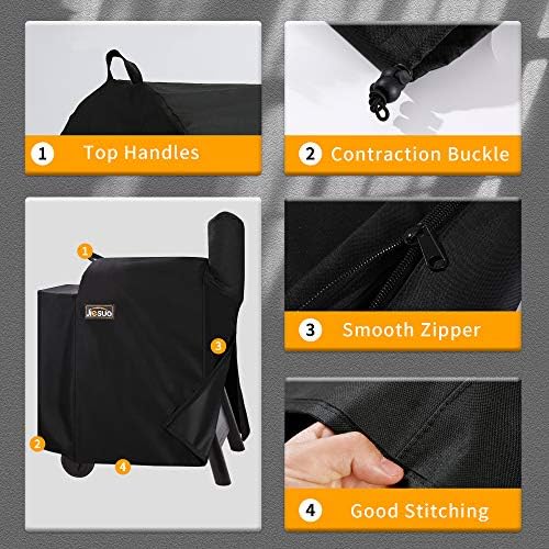 Grill Cover for Traeger 22 & Pro 575 Series Grills, Heavy Duty Waterproof Wood Pellet Grill Cover, Special Zipper Design