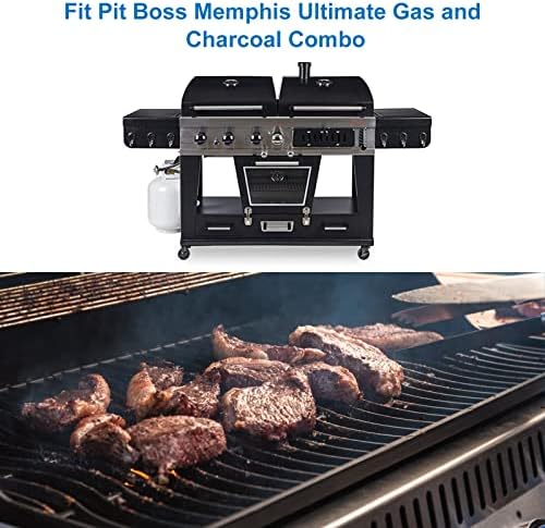 Uniflasy Grill Replacement Parts for Pit Boss Memphis Ultimate 4-in-1 Combo Grill, Stainless Steel Burner, Porcelain Steel Heat Plate,for Pit Boss Smoker and Charcoal Grills