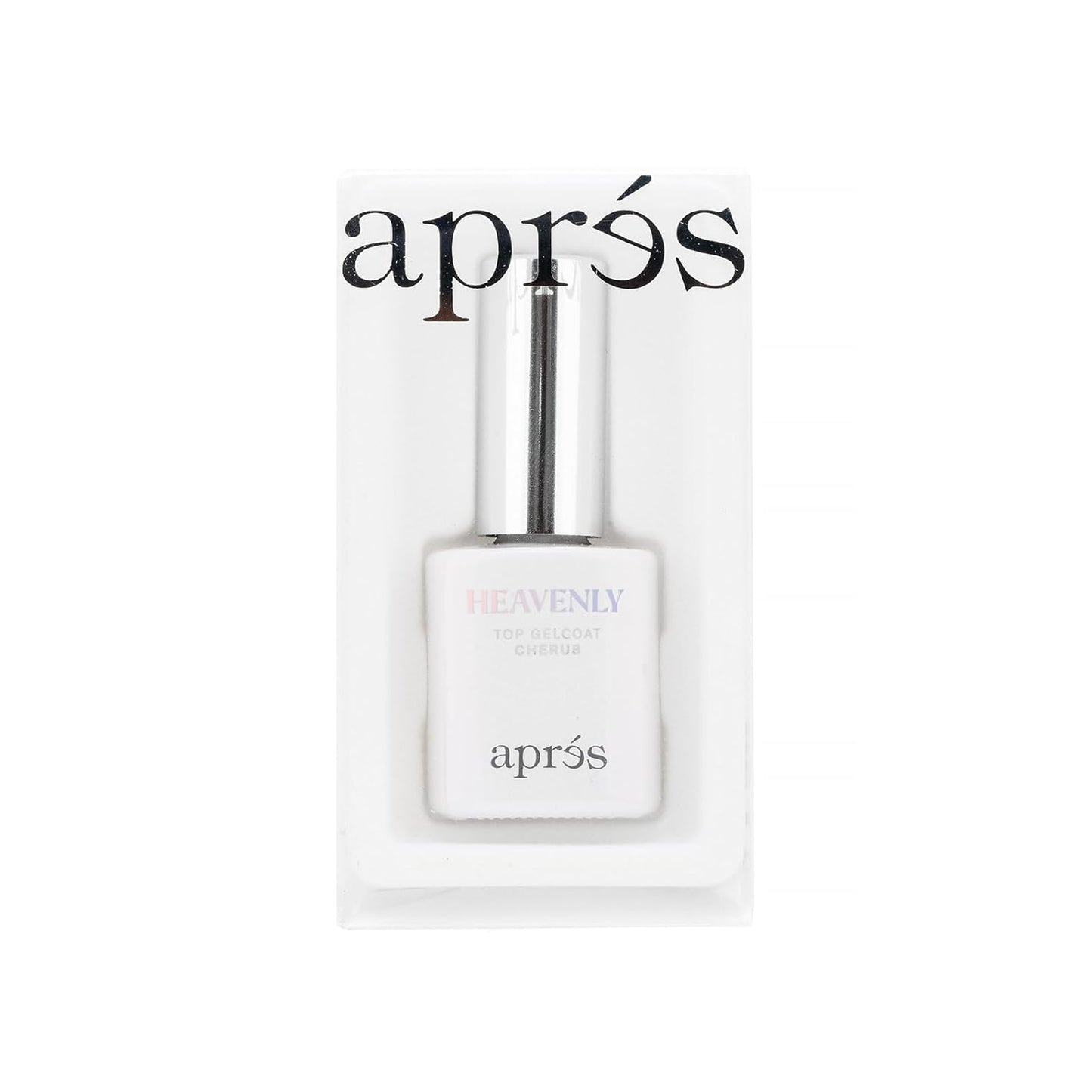 Apres Heavenly Top Gelcoat, 15 ml Non-Wipe Nail Gel Polish Top Coat, Shimmery Long Lasting Topcoat (Cherub, 15 ml)
