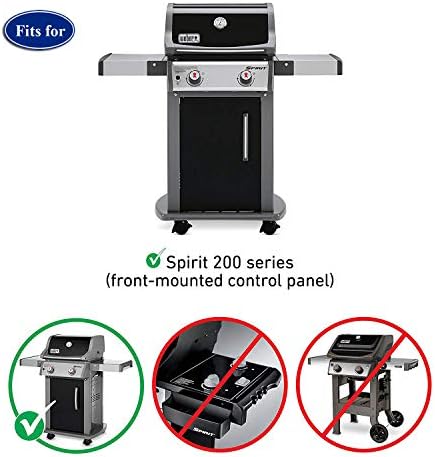 Utheer 7635 Flavorizer Bars 15.3 inch for Weber Spirit I & II 200 Series (2 Burners), Spirit E210 E220 S210 S220 with Front Control Knobs, Grill Replacement Parts for Weber 16 GA Porcelain Heat Plate
