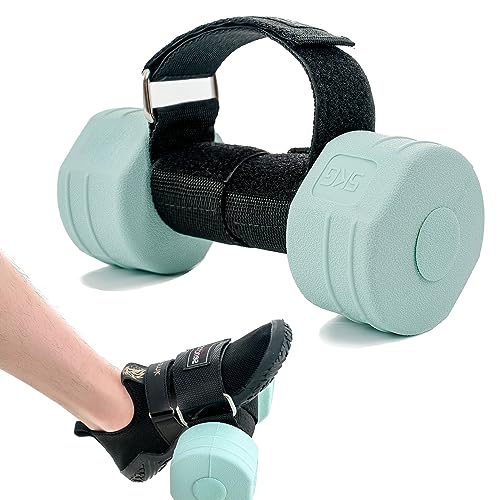 Feet Dumbbell Attachment, Tibialis Trainer Ankle Straps for Feet Weight Lifting Shin Splint, Hamstring Curls, Leg Curl Attachment at Home Gym Equipment ArmyGreen 1pc