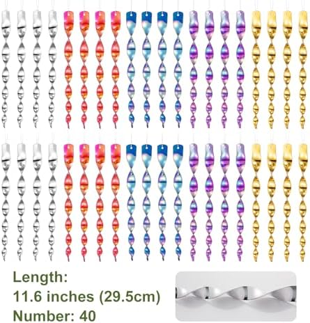 OFFO Bird Scarer Rods 11.5 in (40 PCS) Multicolored Reflective Bird Device Outdoor Bird Scarer to Keep Pigeon and Woodpecker Away from Garden or Yard.