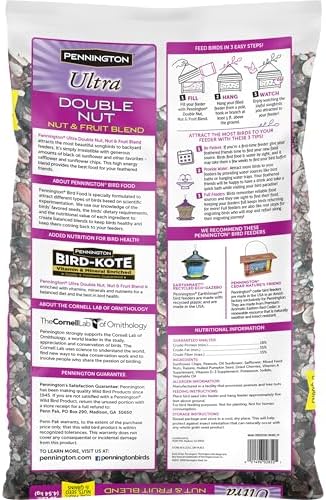 Pennington Ultra Double Nut, Nut & Fruit Blend 10lbs (Pack of 2)