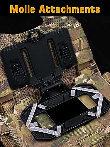EralcNa Tactical Gear Plate Carrier Vest Accessories Phone Chest Mount Holder for Screen Size 4.7"-6.7",BK