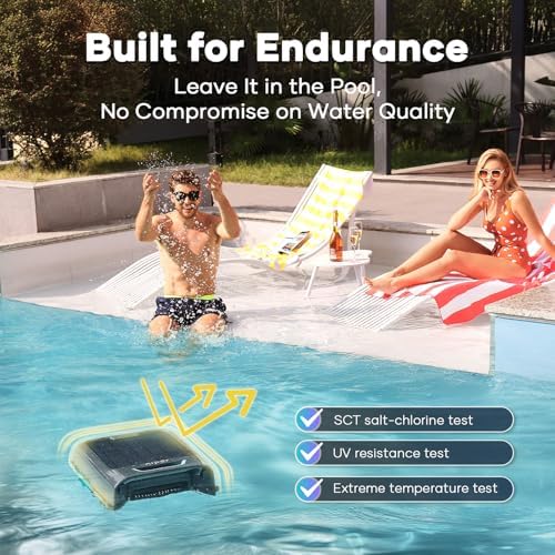 AIPER Surfer S2 Robotic Solar Pool Skimmer with APP Support, 24/7 Cleaning, Dual Charging Modes, Smart Obstacle Avoidance, Ideal for Most Swimming Pool Types
