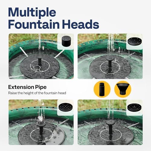 VIVOHOME Oval Polyresin Bird Bath Bowl with Solar Fountain, 29 Inch Height Outdoor Freestanding Birdfeeder with Metal Stake, Capacity 1.3 Gallons, 5-Pronged Base, Green