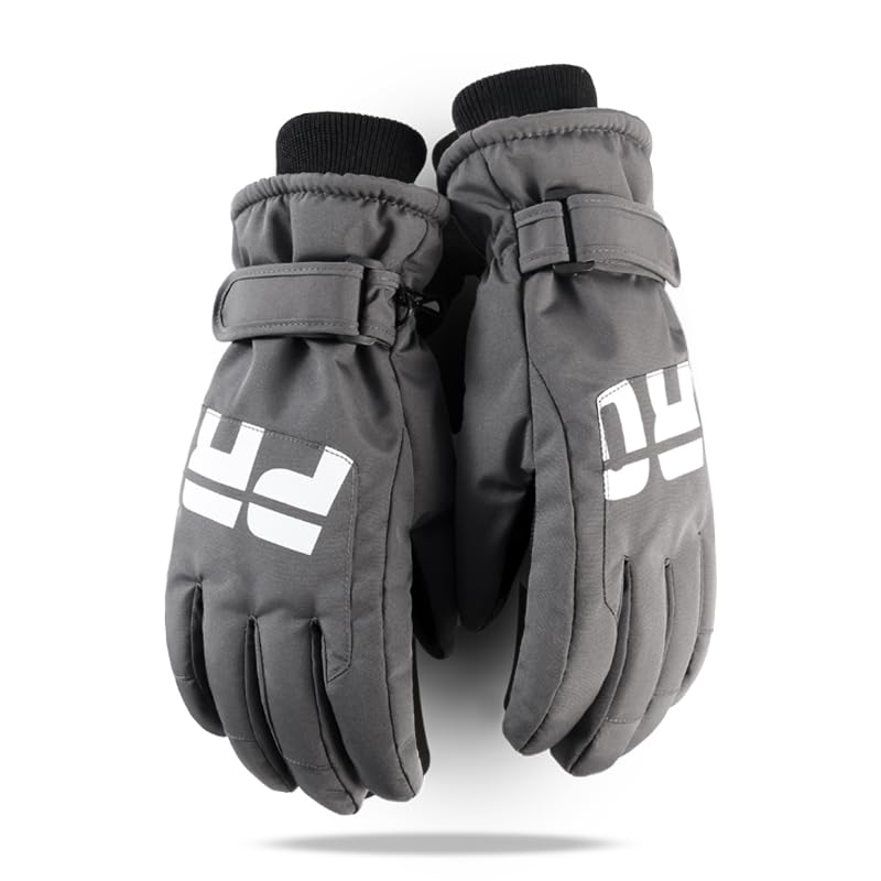 ANJMEICH Ski Sports Gloves, Fleece Warm, Anti-Slip Wear, Touch Screen, Outdoor Sports Gloves (White)