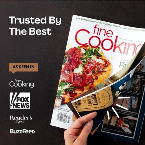 BBQ Smoker Box Kit – Stainless Steel Smoker with Hinged Lid, Apple Wood Chips, Hickory Salt – Grilling Accessories and Grilling Gifts for Men – Great Birthday Gifts for Men Who Love to BBQ