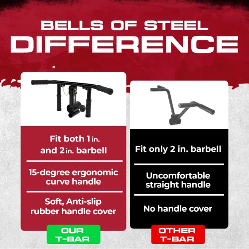 Yes4All T Bar 4 Handles Adjustable, Versatile Landmine Handle Attachment Fits Both 1 Inch & 2 Inch Barbell, Narrow & Wide Handle with Anti-Slip Rubber Grip, Easy to Install & Adjust
