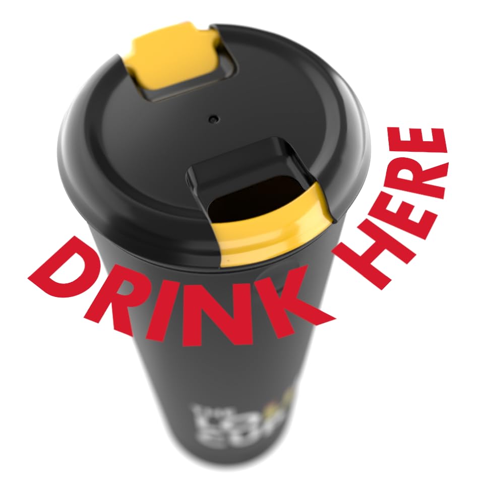 The LoudCup 20 oz Tumbler + Integrated Stadium Horn (Owl Grey) - Reusable Water Bottle for Sports Fans - Worlds Loudest Cup for Noisy Fans on Game Day & Tailgating