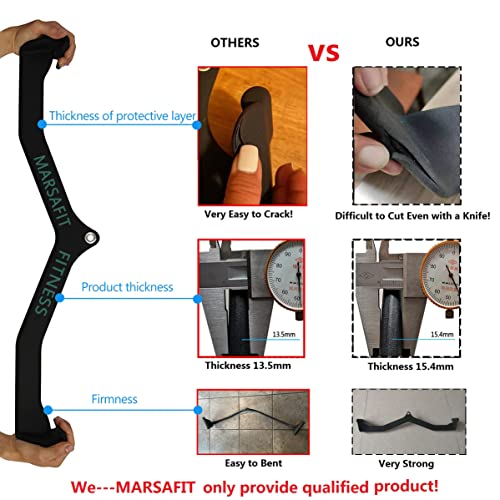 Home Gym Fitness Rowing T-bar V-bar Pulley Cable Machine Attachments, Bicep Curl Tricep LAT Pulldown Bar Back Strength Training Handle Grips LAT Pull Down Bar Press Down Exercises