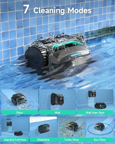 (2025 New) WYBOT C2 Cordless Robotic Pool Cleaner, Pool Vacuum for Inground Pools up to 2512 Sq.ft, Wall-Climbing & Waterline Cleaning wtih Dual Filter, Triple-Motors, Lasts 180 Mins Runtime