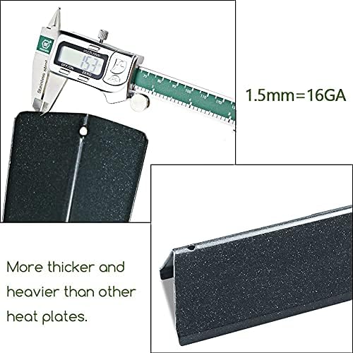 Utheer 7635 Flavorizer Bars 15.3 inch for Weber Spirit I & II 200 Series (2 Burners), Spirit E210 E220 S210 S220 with Front Control Knobs, Grill Replacement Parts for Weber 16 GA Porcelain Heat Plate