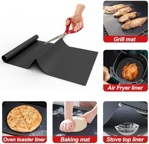 UBeesize 2 Pack Nonstick Grilling Mats for 36 Inch Blackstone Griddle, Resuable Cooking Mat for Grilling, BPA and PFOA Free Heavy Duty BBQ Grill Mats, Griddle Accessories Kit-36x21.25 Inch