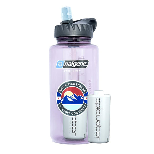 Epic Water Filters Nalgene OG Water Bottle with Filter, USA Made, BPA Free, Removes 99.99% Tap Water Contaminants, Forever Chemicals