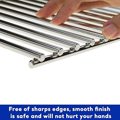 17 Inches Stainless Steel Cooking Grids Grates for Home Depot Nexgrill 720-0830H 720-0830D, 720-0783E, 720-0783C, for Nexgrill replacement parts