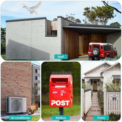 Bird Spikes, 20 Pack Bird Squirrel Raccoon Pigeon Cat Animal Deterrent Spikes for Outside Anti Bird Defender Spikes Outdoor to Keep Birds Away