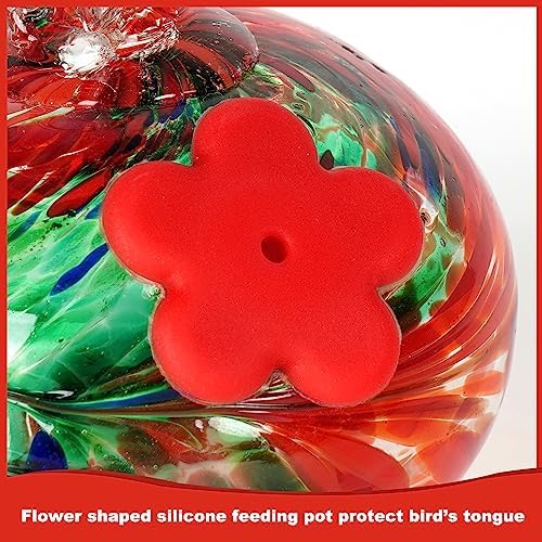 Charming Wind Chimes Hummingbird feeders for Outdoors Hanging ant and bee Proof,Never Leak,Perfect Garden Decor for Outside