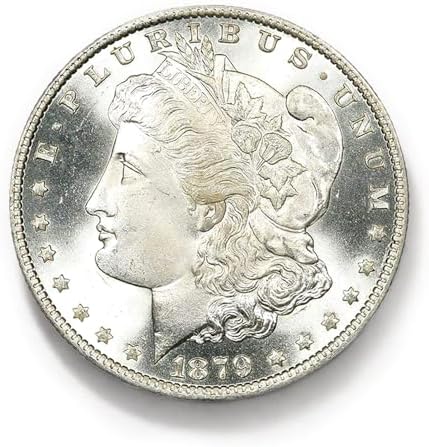 Antique Silver Coins, American Ancient Coin Collection, Flowing Hair Silver Dollar & Morgan Dollar Coin, U.S. Old Coins for Collectors, Commemorative Coins (Morgan Dollar 1879)