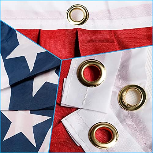American Flag Bunting for Outside,4th of July Flags Outdoor, USA Pleated Fan Flag 1.5x3 FT,Patriotic Decor Bunting Banner,Fourth of July Yard Decorations,Red White and Blue Decor for Outside (10 Pack)