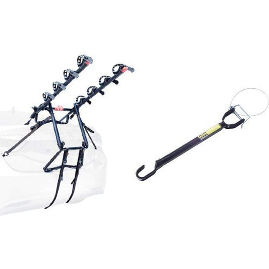 Allen Sports Premier 4-Bike Trunk Rack and Allen Sports Tension Bar Bicycle Cross-Bar Adaptor Bundle