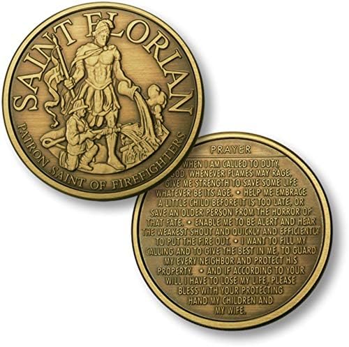 Saint Florian Firefighter's Prayer Challenge Coin