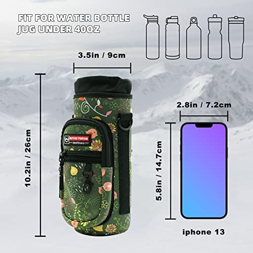 NATURE PIONEOR Water Bottle Carrier Holder Sleeve with Adjustable Strap25 32 40 oz, Insulated Water Bottle Holder Sling Bag