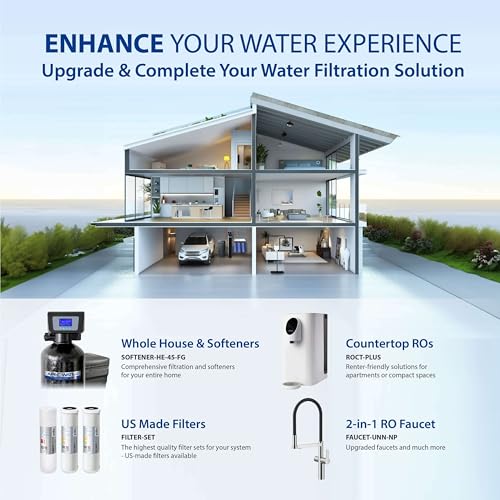 APEC Water Systems ROES-50 Essence Series Top Tier 5-Stage WQA Certified Ultra Safe Reverse Osmosis Drinking Water Filter System