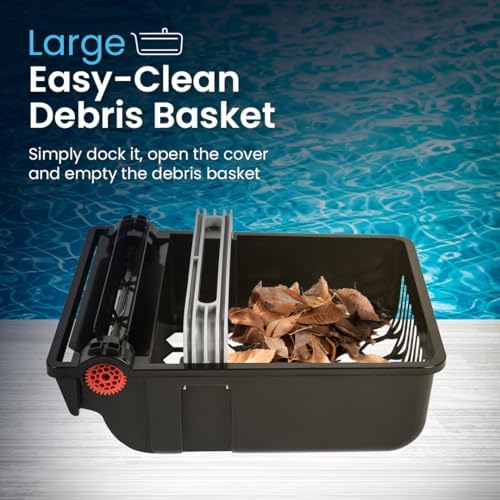 Betta SE Solar Powered Automatic Robotic Pool Surface Skimmer Cleaner with 24/7 Continuous Cleaning Battery Power and Re-Engineered Twin Salt Chlorine Tolerant Motors (White)