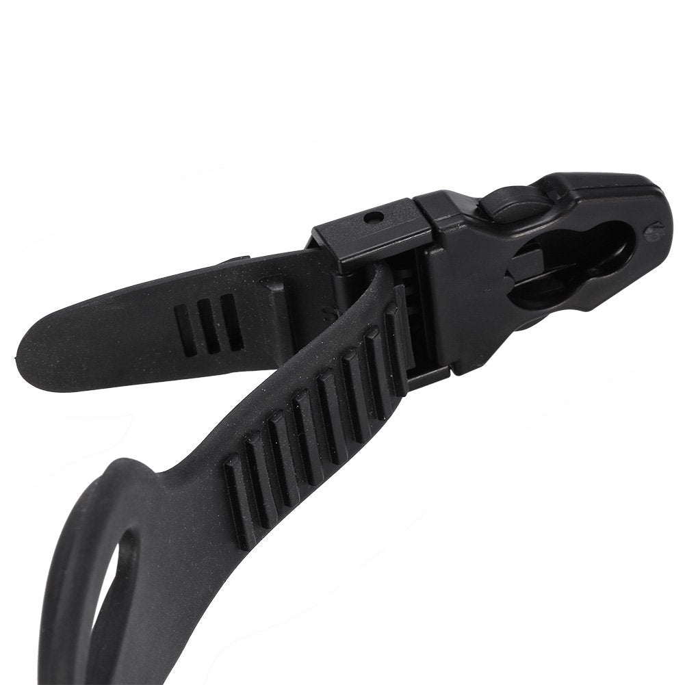 Alomejor Diving Fins Strap Black Rubber Diving Diving Snorkeling Adjustable Swimming Buckles Strap(S)