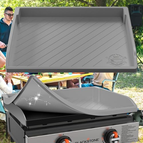 Silicone Griddle Mat Cover for Blackstone 22 Inch,Upgraded Full-edge Heavy Duty Food Grade Silicone Grill Protective Cover for Blackstone Accessories, Protect for Omnivore from Dirt,Rust(Gray）