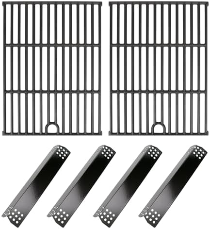 Grill Replacement Parts for Nexgrill 720-0925P - 4 Burner, Grill Grates, Heat Plate, Cast Iron, Porcelain Steel