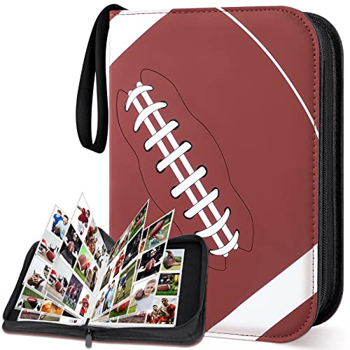 Mlikero 9-Pocket Football Card Binder, Trading Card Holder with Sleeves Card Collectors Album Hold Up to 720 Cards, Fit for Football Cards Baseball Cards Sport Trading Cards…