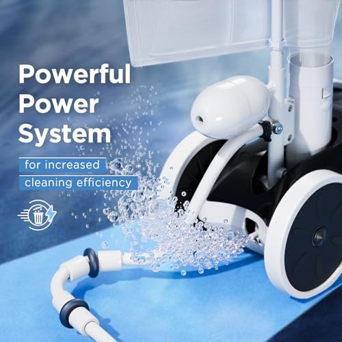 MAKHOON Upgrade Pool Pressure Side Sweeper: Professional Solution for Cleaning Your Swimming Pool (Four Wheels are Better Than Three)