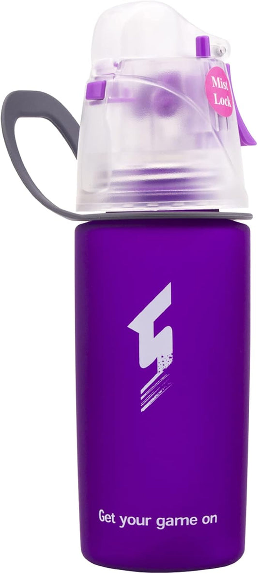 Linowos Drinking and Misting Sports Water Bottle, Non-Toxic BPA Free, Fast Water Flow Opens with 1-Click, Portable Leak-Proof Spray Cup for Cycling Fitness Camping Hiking Outdoor