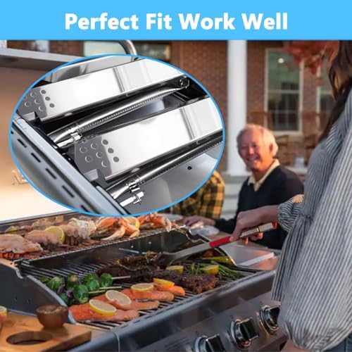 Adviace Replacement Parts for Nexgrill 720-0830X 720-0888S, 4-Pack Grill Burners Igniters Flame Tamers Kit Replacement for Nexgrill 4 Burner 720-0830X Gas Grill