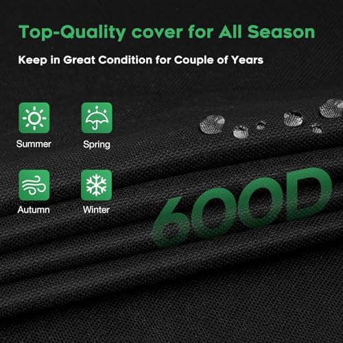 30-inch Waterproof Smoker Cover fits for Masterbuilt/East Oak and Most 30-inch Vertical Smoker Models with or Without Legs, Foldable Skirt,25.5"x 25.5" x 41.5",Heavy Duty 600D Polyester