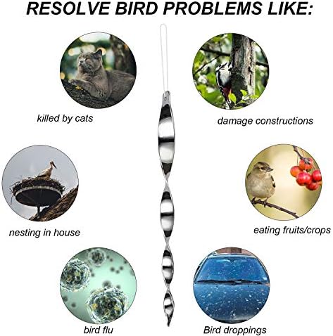 Woodpecker Rods for House,Bird Reflective Devices Outdoor,Reflective Scare Rods,Bird Reflectors for Outside（Christmas Reflector Strip Hanging Home As Decoration(30PCS)