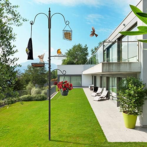 Premium Bird Feeding Station Kit - Multi Feeder Hanging Set with Suet Cage, Bird Bath & Finch Sock Attractors