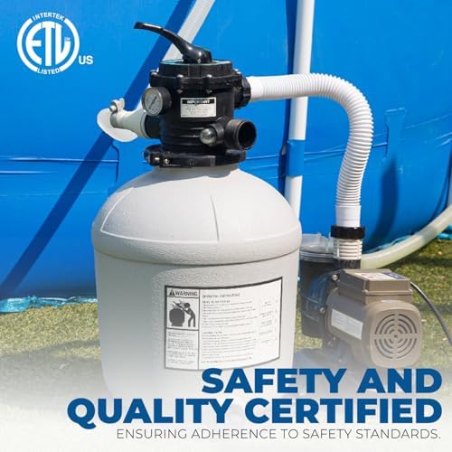 XtremepowerUS 3,100GPH Swimming Pool 16" Sand Filter 3/4 HP Pool Pump w/ Timer 15,000GAL Above Ground Pool Set