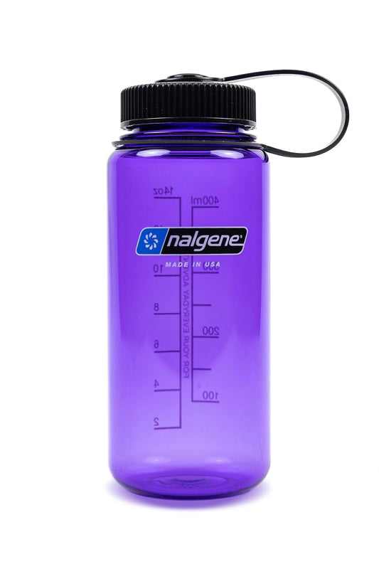 Nalgene Sustain Tritan BPA-Free Water Bottle Made with Material Derived from 50% Plastic Waste, 16 OZ, Wide Mouth, Purple